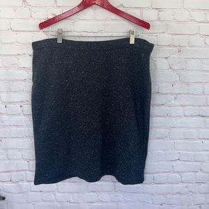 J Jill pencil speckled dark heather gray skirt size medium